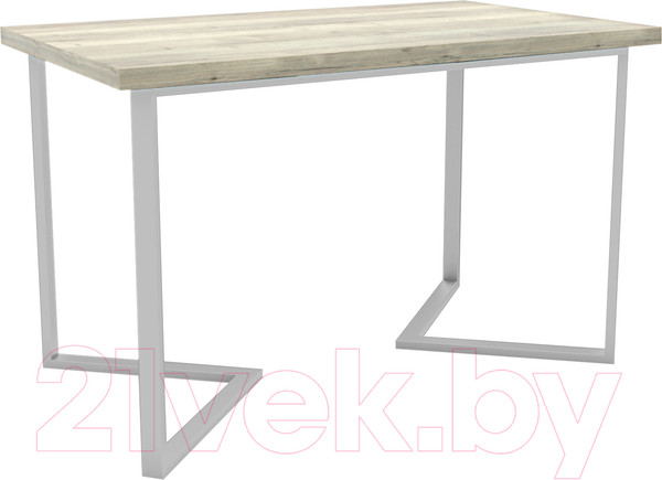 Изображение товара Обеденный стол Hype Mebel Дельта 110x70 (белый/древесина белая)