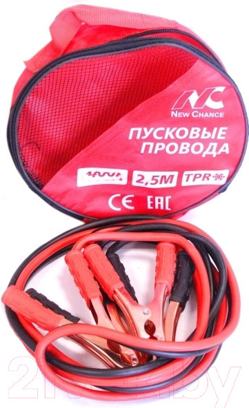 Изображение товара Стартовые провода New Chance 500А TPR / NC-BC500R (2.5м)