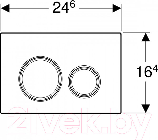 Изображение товара Кнопка для инсталляции Geberit Sigma 21 115.884.SI.1