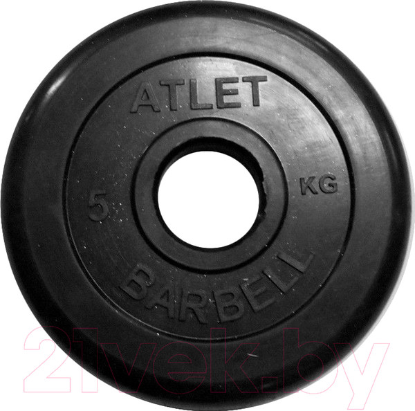 Изображение товара Диск для штанги MB Barbell Atlet d51мм 5кг (черный)