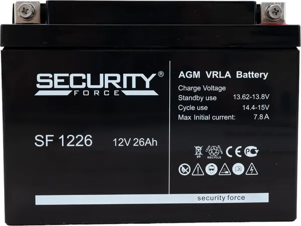 Изображение товара Мотоаккумулятор Security Force Security Force SF 1226 (12V-26 А/ч)