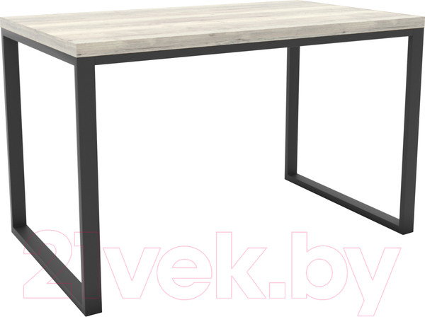 Изображение товара Обеденный стол Hype Mebel Чикаго 110x70 (черный/древесина белая)