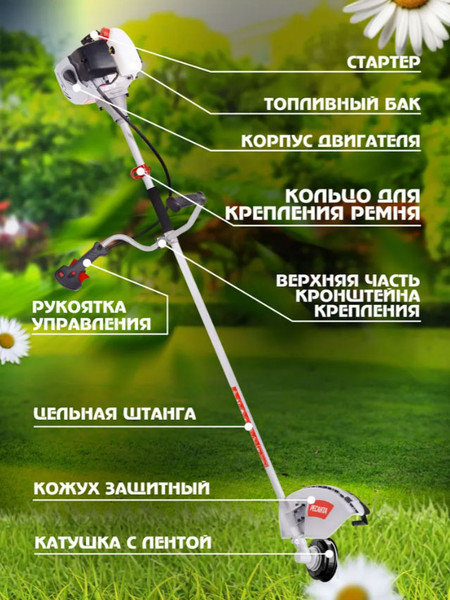 Изображение товара Триммер бензиновый Ресанта БТР-1300П (70/2/35)