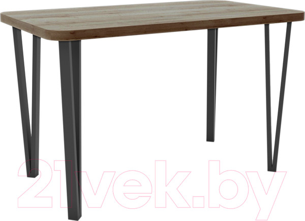 Изображение товара Обеденный стол Hype Mebel Польский 110x70 (черный/дуб галифакс олово)