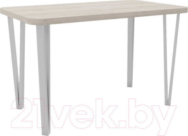 Изображение товара Обеденный стол Hype Mebel Польский 110x70 (белый/древесина белая)