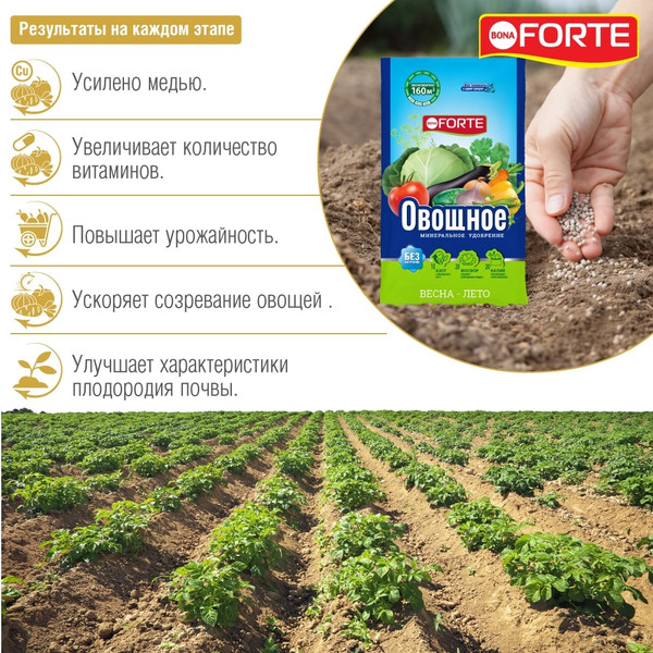 Изображение товара Удобрение Bona Forte Овощное весна-лето BF23010211 (1кг)