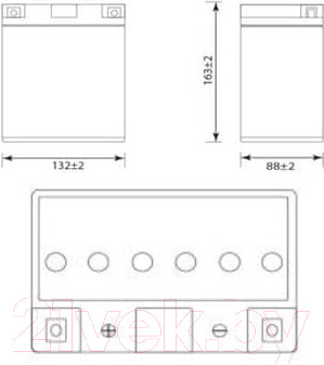 Изображение товара Мотоаккумулятор DELTA AGM СТ 1214.1 YB14-BS / YTX14AH / YTX14AH-BS (14 А/ч)