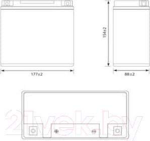 Изображение товара Мотоаккумулятор DELTA AGM СТ 1218 YTX20-BS / YTX20H / YB16-B-CX / YB16-B / YB18-A (18 А/ч)
