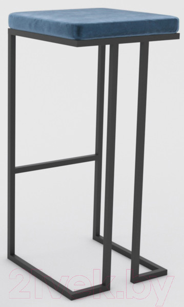 Изображение товара Табурет барный Hype Mebel Кинг (черный/синий)