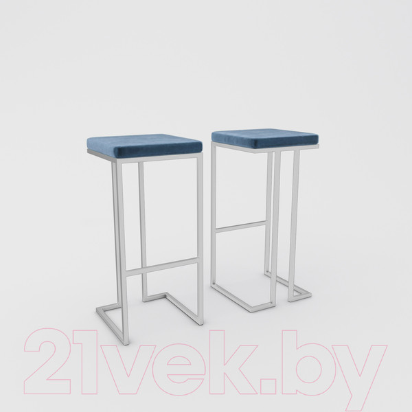 Изображение товара Табурет барный Hype Mebel Кинг (белый/синий)