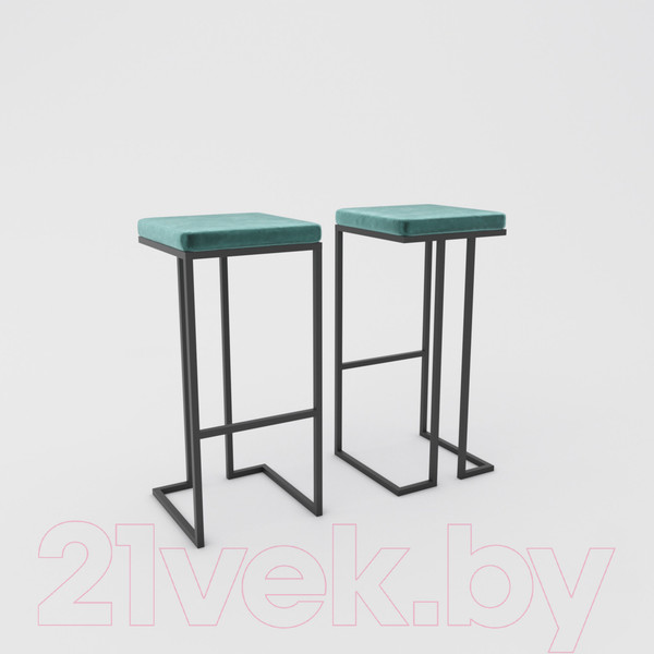 Изображение товара Табурет барный Hype Mebel Кинг (черный/зеленый)