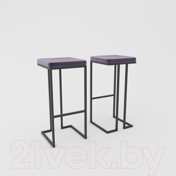 Изображение товара Табурет барный Hype Mebel Кинг (черный/фиолетовый)