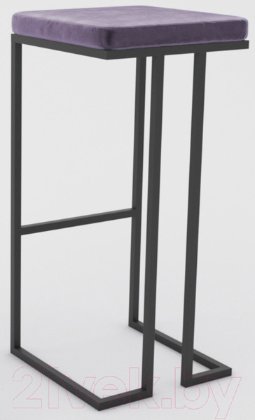 Изображение товара Табурет барный Hype Mebel Кинг (черный/фиолетовый)