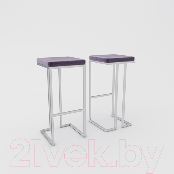 Изображение товара Табурет барный Hype Mebel Кинг (белый/фиолетовый)