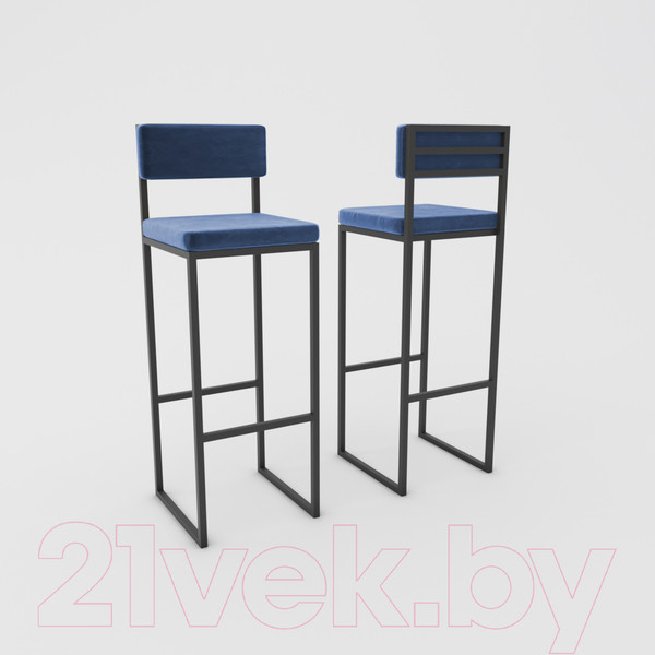 Изображение товара Стул барный Hype Mebel Голди (черный/синий)