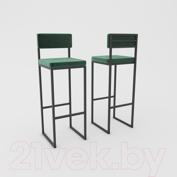Изображение товара Стул барный Hype Mebel Голди (черный/зеленый)