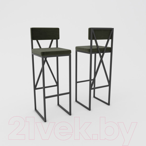 Изображение товара Стул барный Hype Mebel Грос (черный/черный)