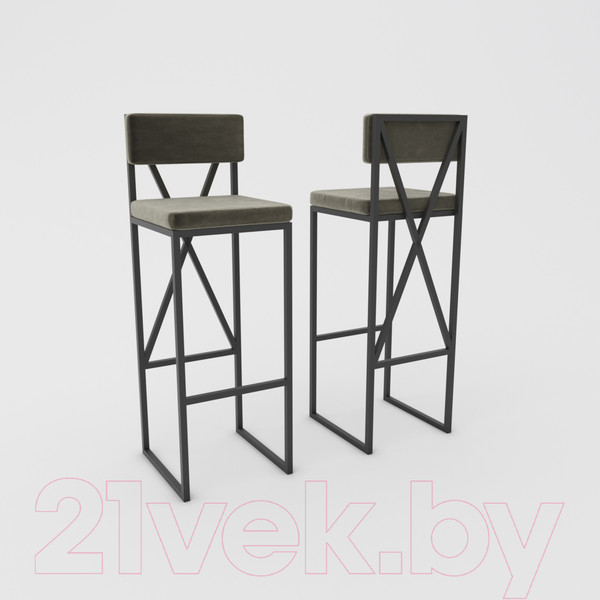 Изображение товара Стул барный Hype Mebel Грос (черный/серый)