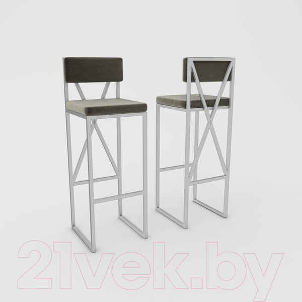 Изображение товара Стул барный Hype Mebel Грос (белый/серый)