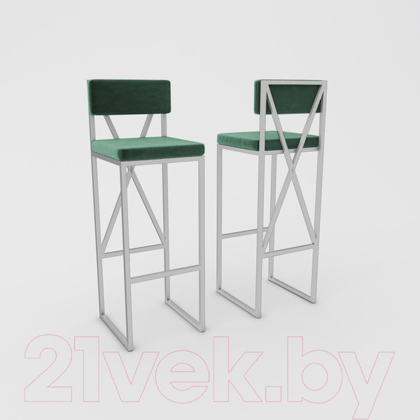 Изображение товара Стул барный Hype Mebel Грос (белый/зеленый)