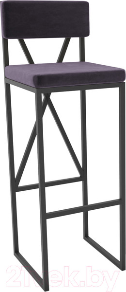 Изображение товара Стул барный Hype Mebel Грос (черный/фиолетовый)