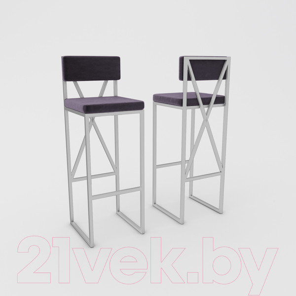 Изображение товара Стул барный Hype Mebel Грос (белый/фиолетовый)