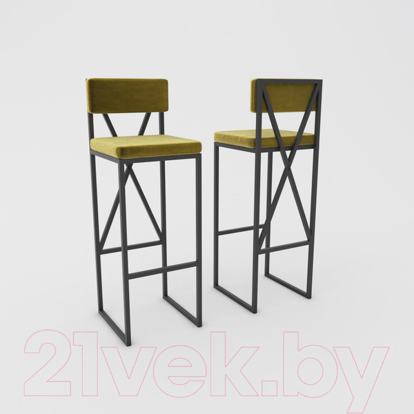 Изображение товара Стул барный Hype Mebel Грос (черный/золото)