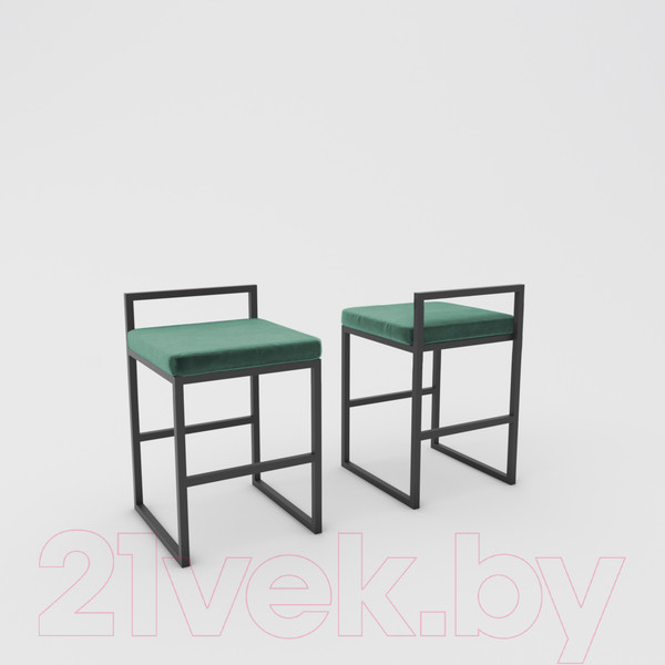 Изображение товара Стул Hype Mebel Энзо (черный/зеленый)