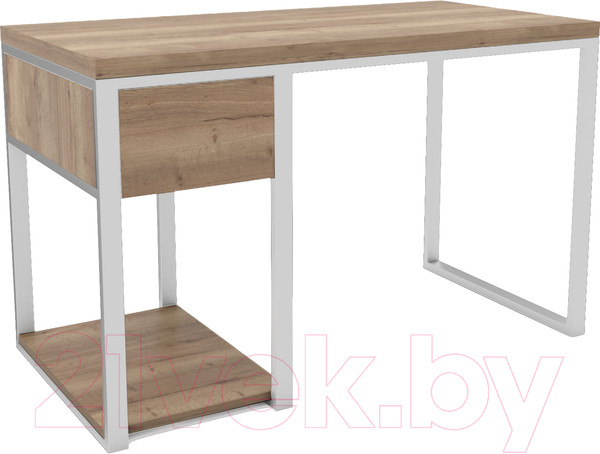 Изображение товара Письменный стол Hype Mebel Дэск 120x60 (белый/дуб галифакс натуральный)