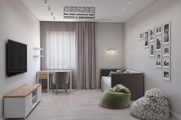 Изображение товара Письменный стол Hype Mebel Дэск 120x60 (черный/дуб галифакс олово)