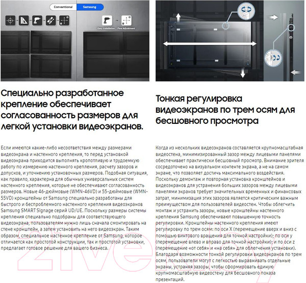 Изображение товара Каркас для видеостены Samsung WMN-55VD/EN
