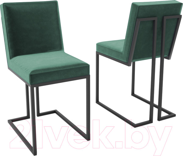 Изображение товара Стул Hype Mebel Морган (черный/зеленый)
