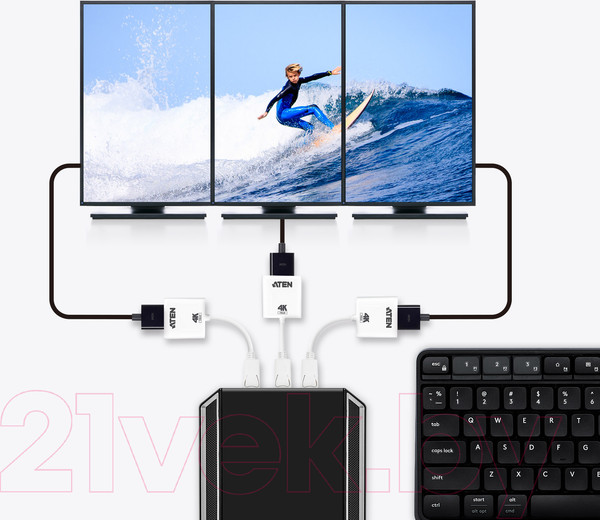 Изображение товара Адаптер Aten DisplayPort в HDMI VC986B-AT