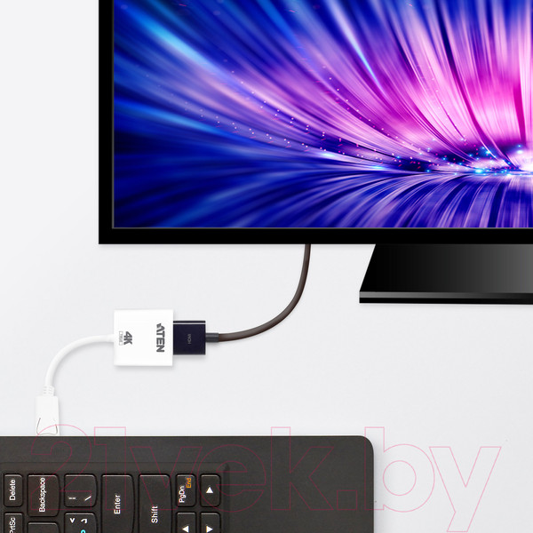 Изображение товара Адаптер Aten DisplayPort в HDMI VC986B-AT