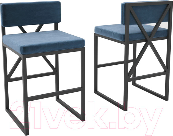 Изображение товара Стул Hype Mebel Грос (черный/синий)