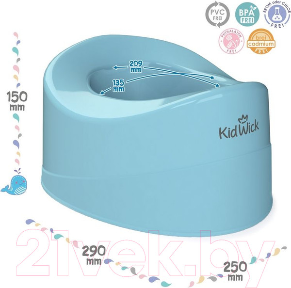 Изображение товара Детский горшок Kidwick Мини / KW010201 (голубой)