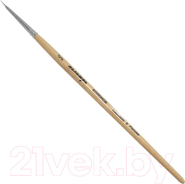 Изображение товара Кисть для рисования ПАЛИТРА Колонок круглая 00 / пЖК1-00.50Б