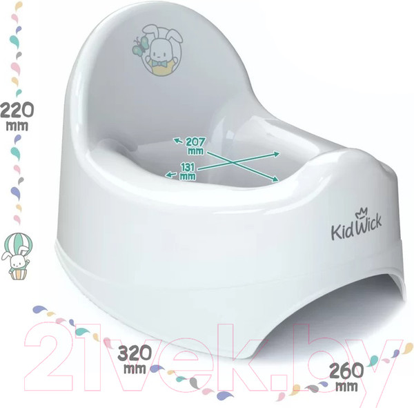 Изображение товара Детский горшок Kidwick Наутилус / KW020104 (белый)