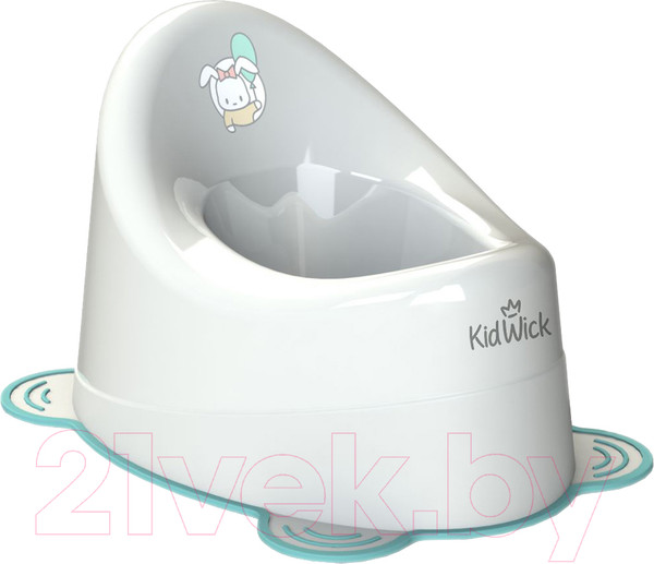 Изображение товара Детский горшок Kidwick Улитка / KW040104 (белый/бирюзовый)