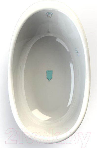 Изображение товара Ванночка детская Kidwick Дони / KW210106 (с термометром, белый/бирюзовый)