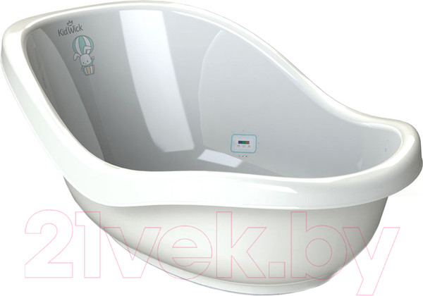 Изображение товара Ванночка детская Kidwick Дони / KW210106 (с термометром, белый/бирюзовый)