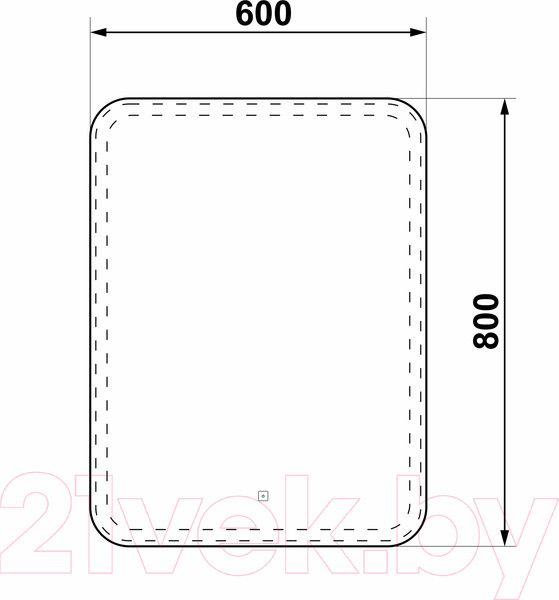Изображение товара Шкаф с зеркалом для ванной Континент Elliott Led 60х80 R