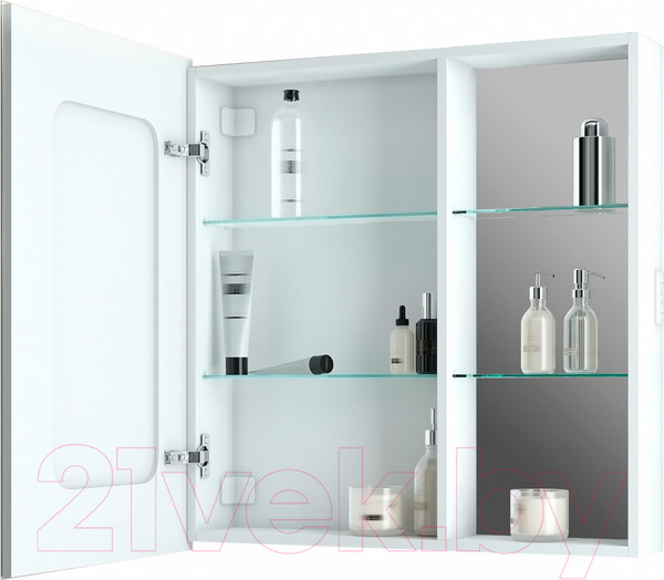 Изображение товара Шкаф с зеркалом для ванной Континент Aperio Led 80х80 L