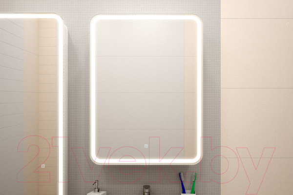 Изображение товара Шкаф с зеркалом для ванной Континент Elliott Led 60х80 L