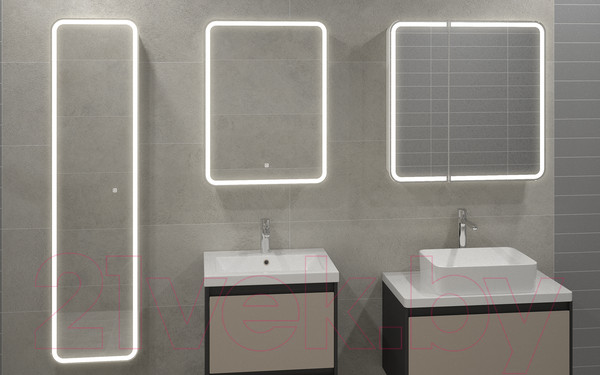 Изображение товара Шкаф-пенал для ванной Континент Lorenzo Led 40х160