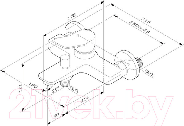Изображение товара Смеситель AM.PM X-Joy F85A10033 (белый)