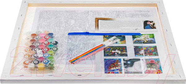 Изображение товара Картина по номерам БЕЛОСНЕЖКА Библиотека кошек / 275-AB