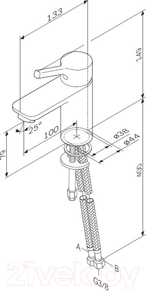 Изображение товара Смеситель AM.PM X-Joy F85B02100