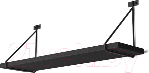 Изображение товара Полка Stoly By Фантом / П-1.1Ф (черный/черный держатель)