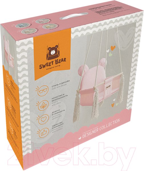Изображение товара Качели Лидер Sweet Bear / 70602 (малиновый)